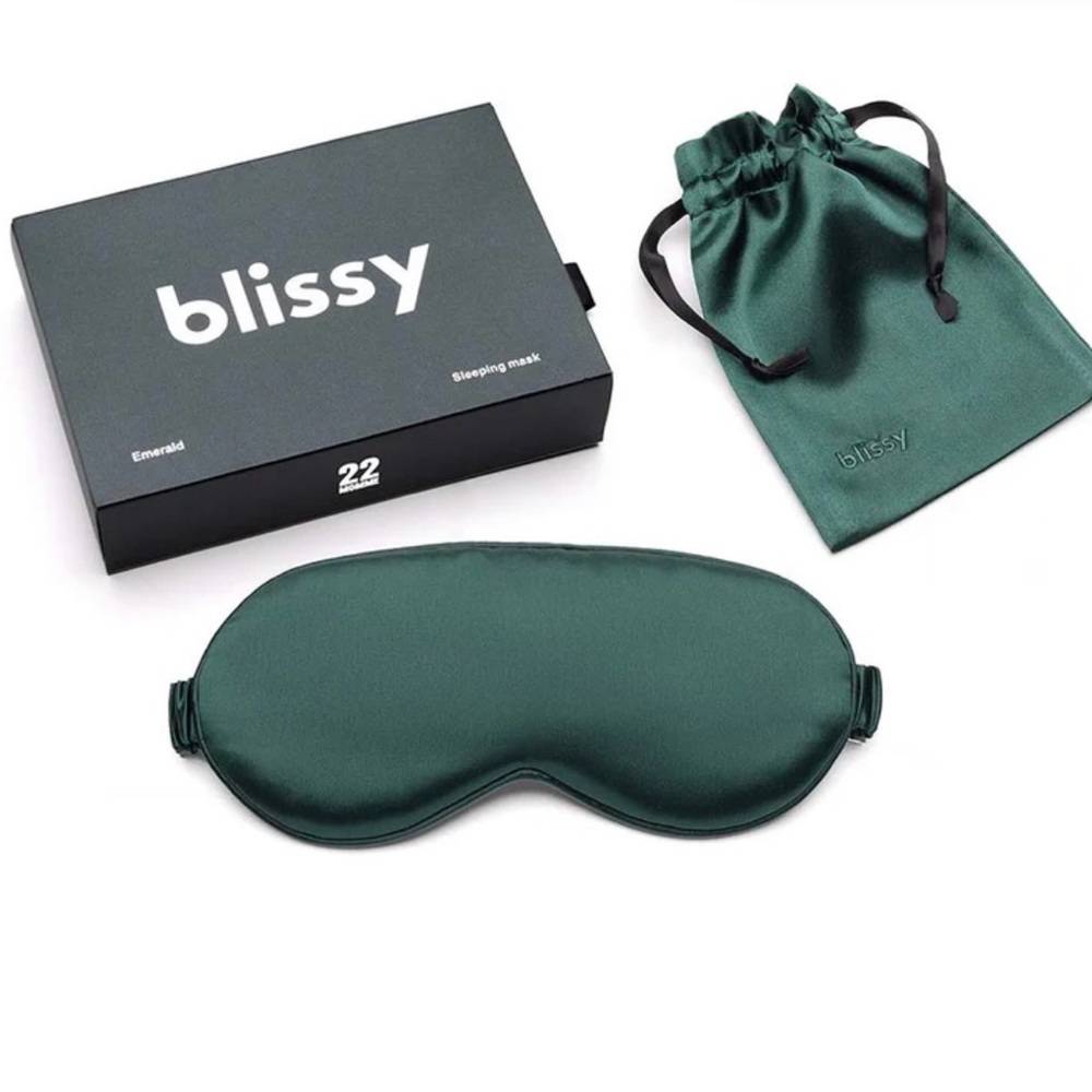 Blissy Emerald Green‎ Silk Sleep Mask